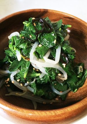 夏にさっぱり♡モロヘイヤ・もやしのナムル-レシピのメイン写真
