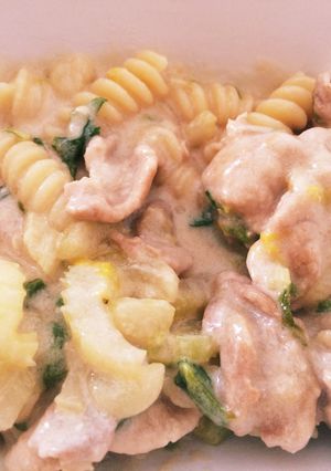 豚バラの生姜焼きミルク味噌パスタ-レシピのメイン写真