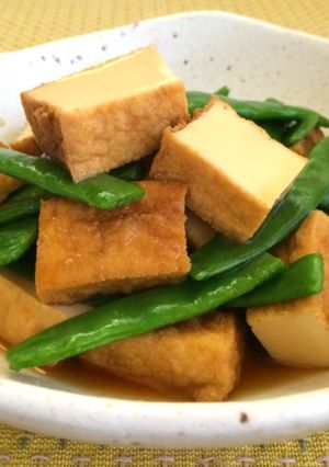 モロッコインゲンと厚揚げの煮物-レシピのメイン写真