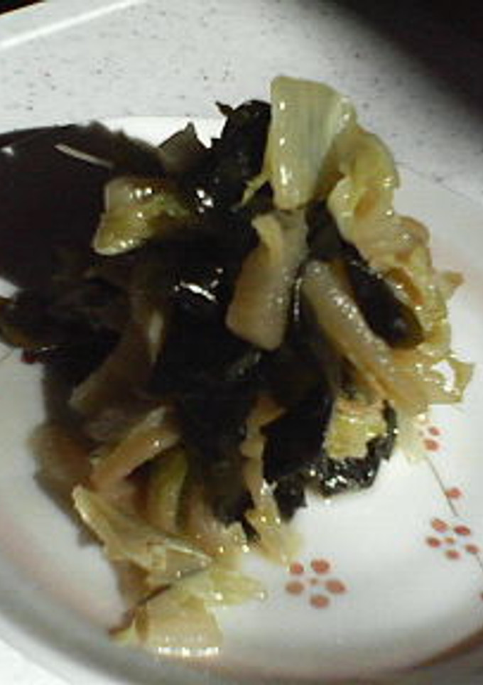 白菜とわかめの炒め煮-レシピのメイン写真