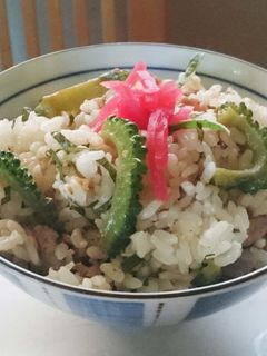 ごはんもの:夏!ゴーヤと豚肉の混ぜごはん-レシピのメイン写真