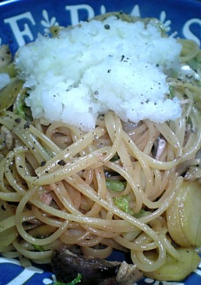 ぶりの塩焼き和風パスタおろしのせ-レシピのメイン写真