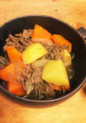 絶品!無水で作れる肉じゃが!-レシピのメイン写真