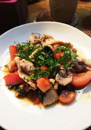 簡単夏ごはん♪豚肉のトマト炒め。-レシピのメイン写真