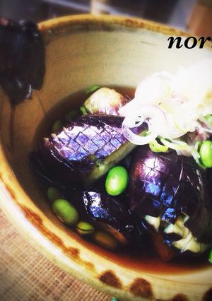 レンジで！なすの揚げ浸し風〜香味野菜添え-レシピのメイン写真