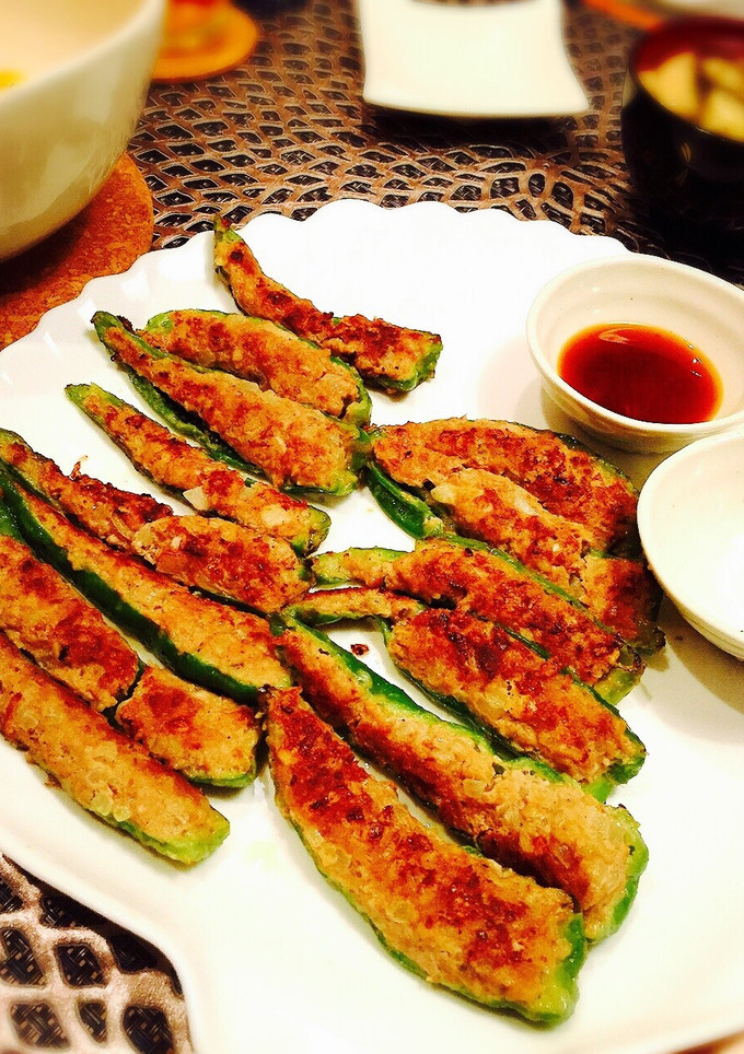 簡単★万願寺とうがらしの肉詰め-レシピのメイン写真