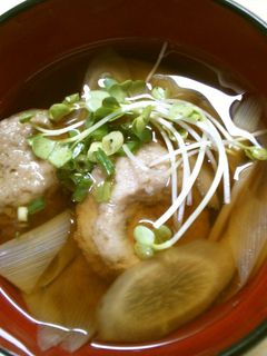 簡単 和食に ごぼう 長葱の つみれ汁!-レシピのメイン写真