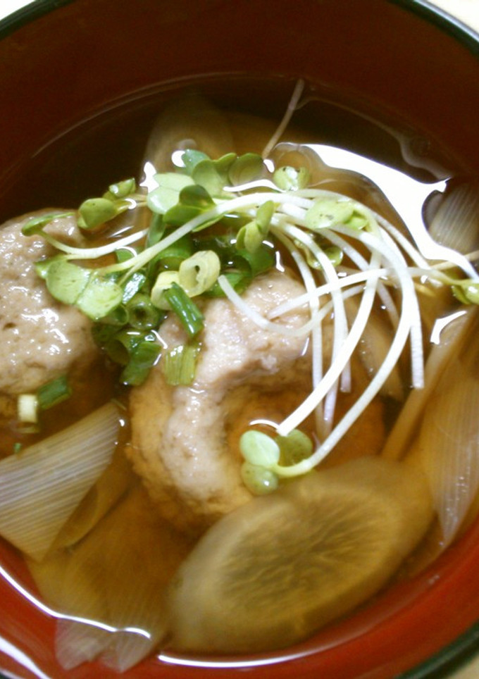 簡単 和食に ごぼう 長葱の つみれ汁！-レシピのメイン写真