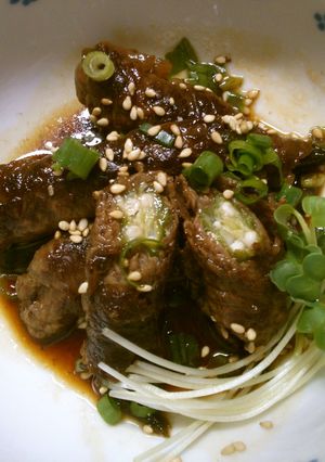 簡単！　オクラの　牛肉巻き　甘辛醤油ダレ-レシピのメイン写真