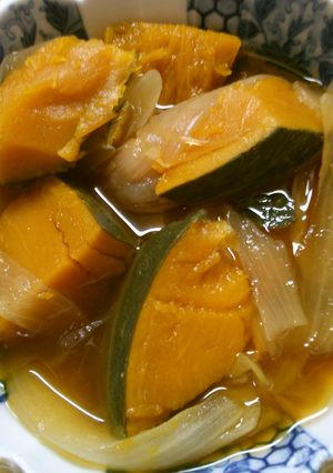 簡単！　カボチャと　玉ねぎの　和風煮！-レシピのメイン写真
