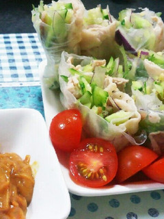 夏野菜で…爽やか★生春巻き-レシピのメイン写真