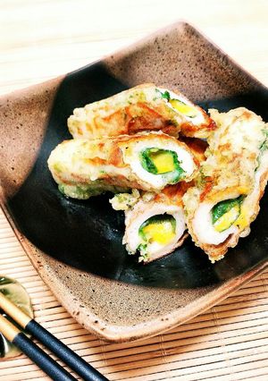 しそチーズ入りちくわ磯辺揚げ✨お弁当にも-レシピのメイン写真