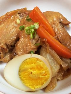 ぅんまっ!鳥手羽先と卵の甘辛煮-レシピのメイン写真