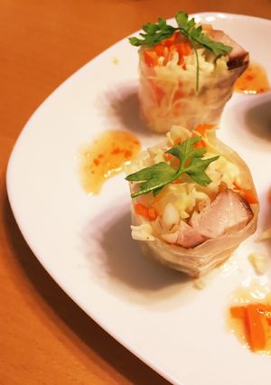 キャベツとお肉を巻くだけ♪簡単生春巻き-レシピのメイン写真