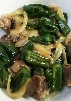 ピーマンと新玉ねぎの焼肉炒め☆-レシピのメイン写真