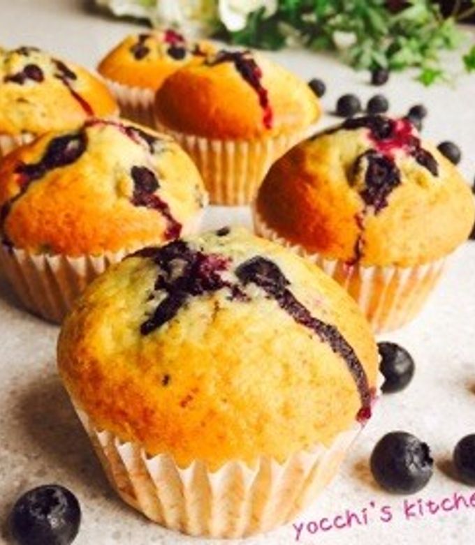 ノンバター!簡単ブルーベリーマフィン-レシピのメイン写真