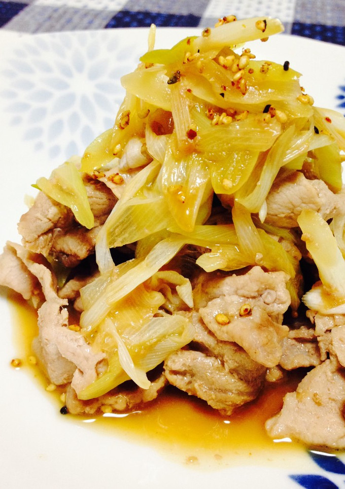 夏はコレ‼︎ 豚肉と長ネギの味ぽん炒め-レシピのメイン写真