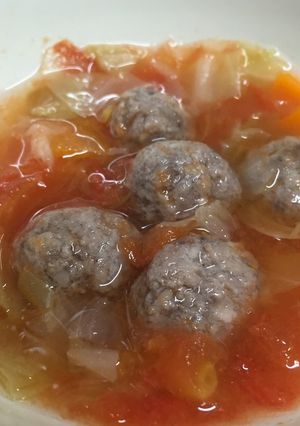 離乳食後期 コロコロイワシ団子のトマト煮-レシピのメイン写真