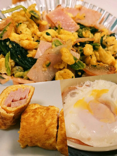 時短♡ハム4枚でお弁当のおかず3品♡-レシピのメイン写真