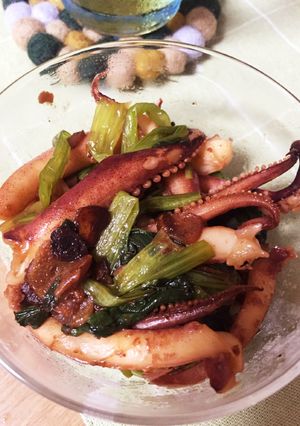 するめいかと小松菜にんにくバター醤油炒め-レシピのメイン写真