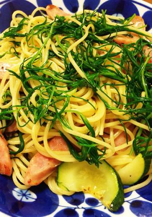 おかひじきとズッキーニ★夏野菜パスタ-レシピのメイン写真