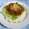 簡単、野菜いっぱいのタコライス