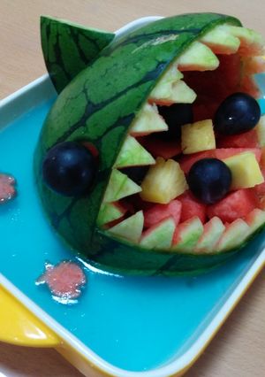 Twitterで話題のサメスイカ-レシピのメイン写真