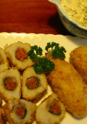 里芋コロッケ肉巻き野菜射込み-レシピのメイン写真