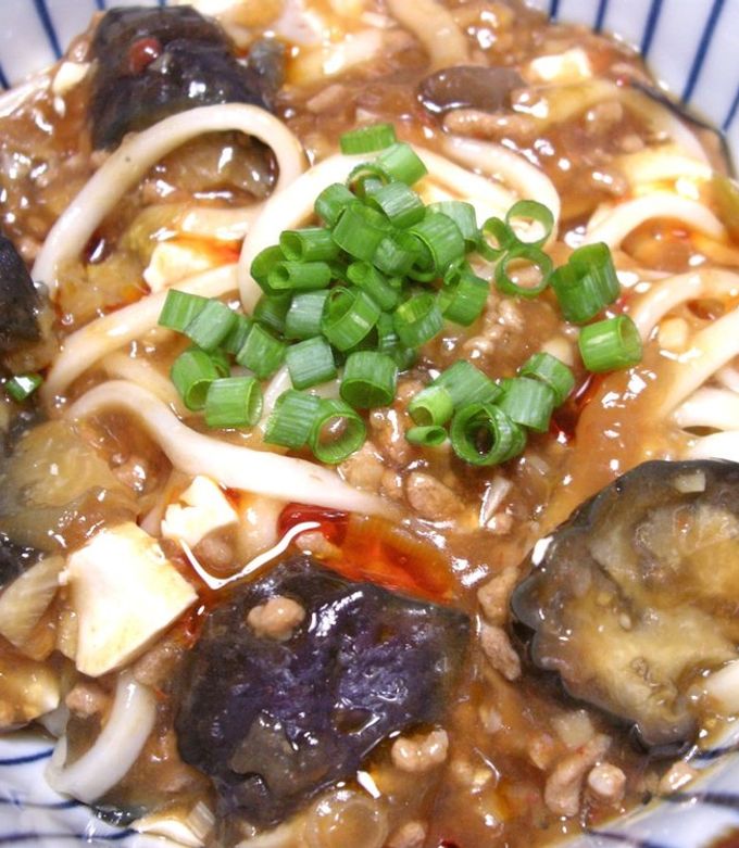 麻婆豆腐が余ったら ランチに麻婆うどん！-レシピのメイン写真