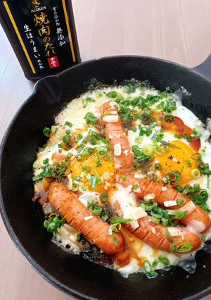 焼肉生だれでスキレットウィンナー目玉焼-レシピのメイン写真
