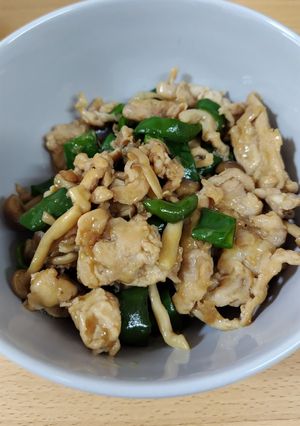 筍の水煮を使わずキノコで！青椒肉絲風-レシピのメイン写真