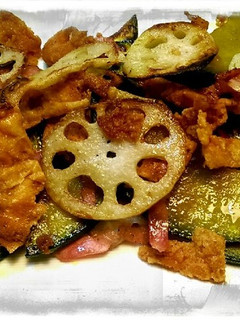カボチャと蓮根のソテー-レシピのメイン写真
