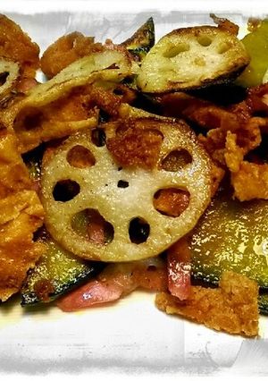 カボチャと蓮根のソテー-レシピのメイン写真