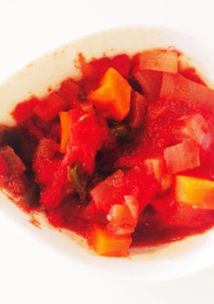 離乳食中期~ 野菜のトマト煮込み-レシピのメイン写真