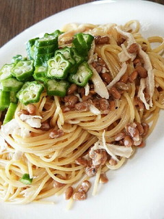 オクラと納豆の簡単♪和風冷製パスタ-レシピのメイン写真