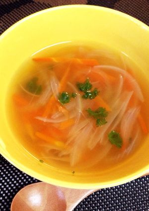 野菜だけで簡単に！コンソメスープ♡-レシピのメイン写真