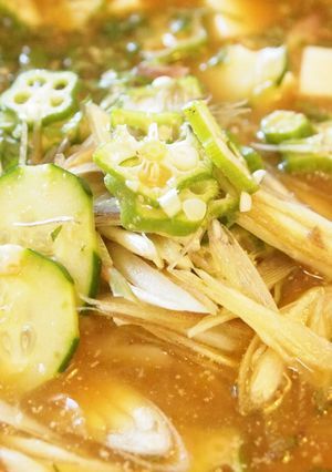 冷た〜い！夏野菜満載！冷や汁〜❤️-レシピのメイン写真
