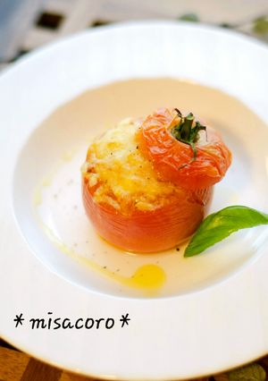mトースターで！トマトとツナのファルシ-レシピのメイン写真