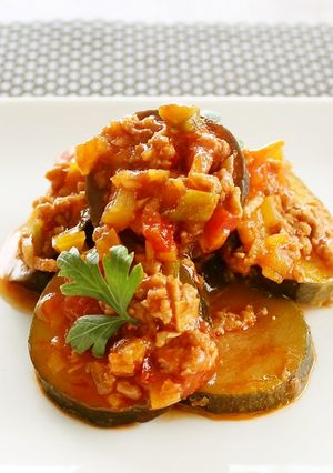 オシャレ夏野菜！ズッキーニのケチャップ煮-レシピのメイン写真