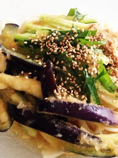 さっぱり茄子とツナの冷やしうどん-レシピのメイン写真