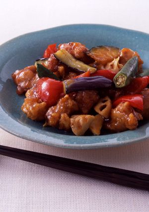鶏肉と彩り野菜の黒酢あん-レシピのメイン写真