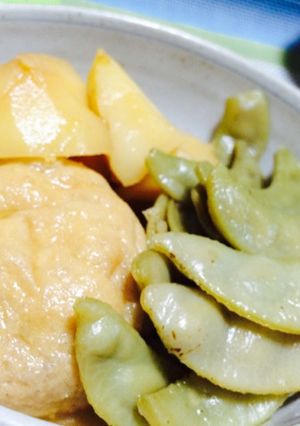 つる豆とがんもの煮物-レシピのメイン写真