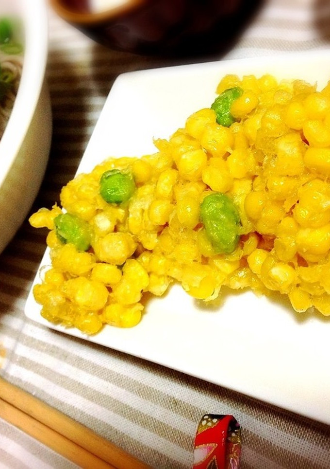 材料３つ夏ごはん☆とうもろこしのかき揚げ-レシピのメイン写真
