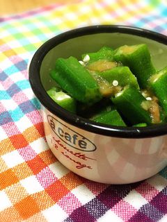 パパッと一品!おくらのお浸し〜梅肉和え♪-レシピのメイン写真