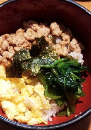栄養たっぷり♡三色そぼろ丼-レシピのメイン写真