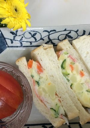 ポテトサラダ♡サンドイッチ♡ランチ-レシピのメイン写真