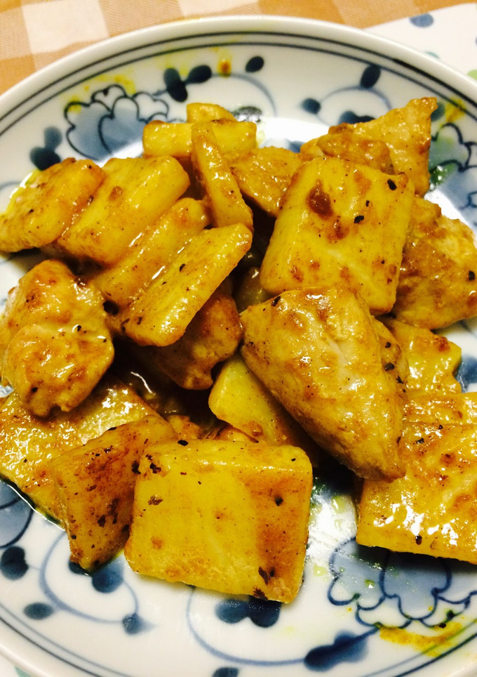 豚肉と長芋のカレーマヨ炒め-レシピのメイン写真