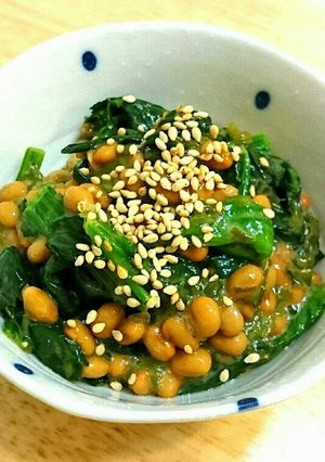 ほうれん草とめかぶ納豆のスタミナ和え-レシピのメイン写真