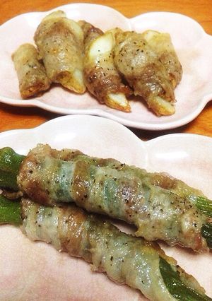 オクラとポテトの肉巻き☆ヘルシオ使用-レシピのメイン写真