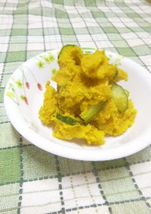 カボチャとキュウリの胡麻味噌和えサラダ-レシピのメイン写真